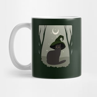 Spooky Forest Cat Mug